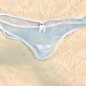 Blue sheer panties